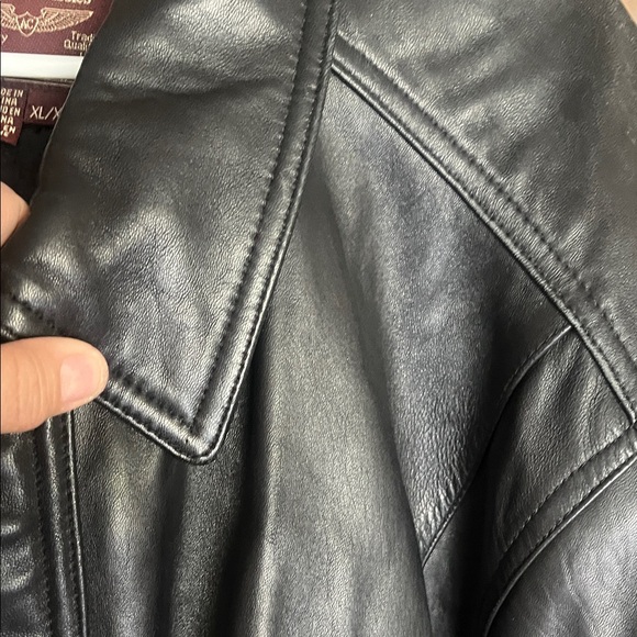 Vintage Colebrook classic bomber Black Leather Jacket for Men size XL - Picture 6 of 9